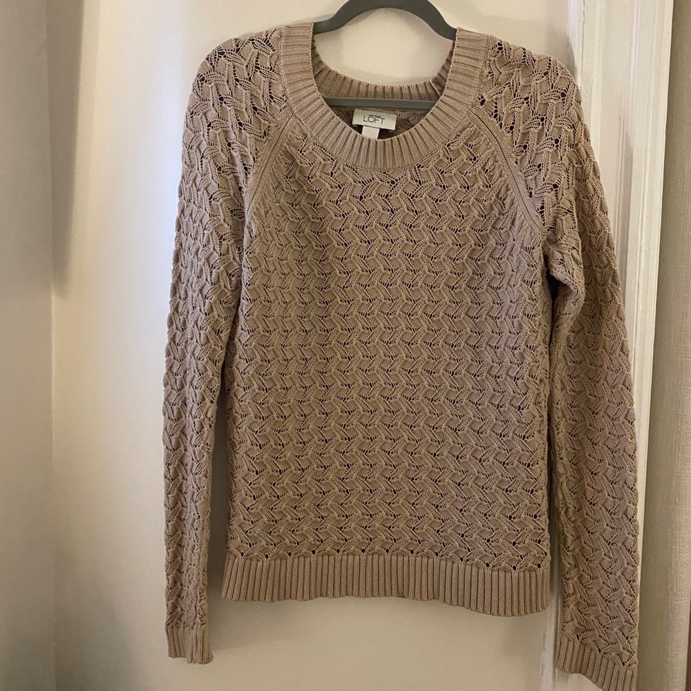Textured long sleeve sweater